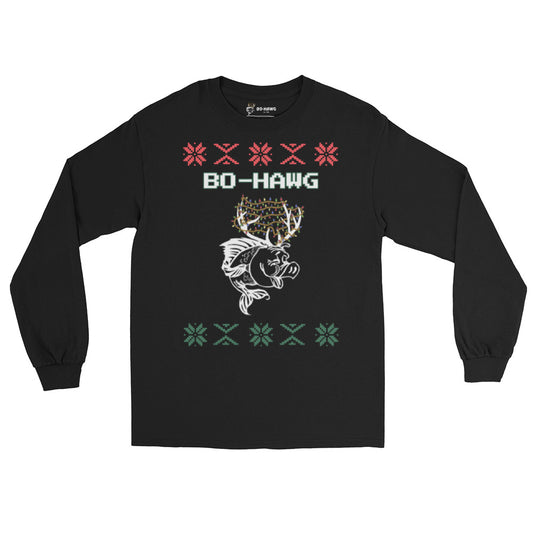 Holiday Hawg long sleeve black tee